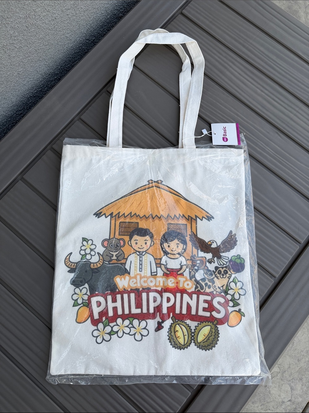 Welcome to Philippines White Souvenir Tote Bag - Unbranded